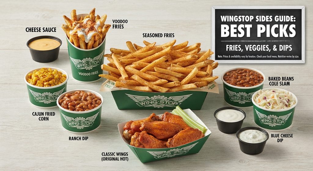 Wingstop fries and sides guide overhead spread