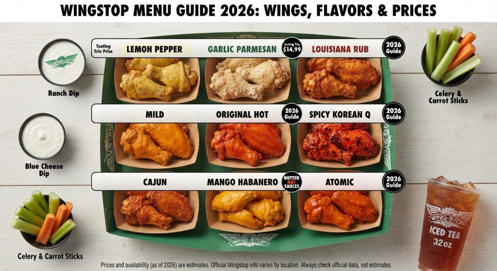 Wingstop Menu Guide 2026 - Bone-in Wing Flavors, Combos and Estimated Pricing
